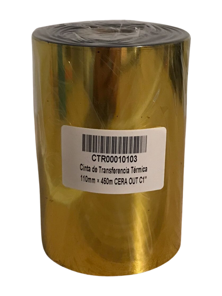 Cinta de Transferencia Térmica (TTR) 110mm x 450m Cera Out C1"