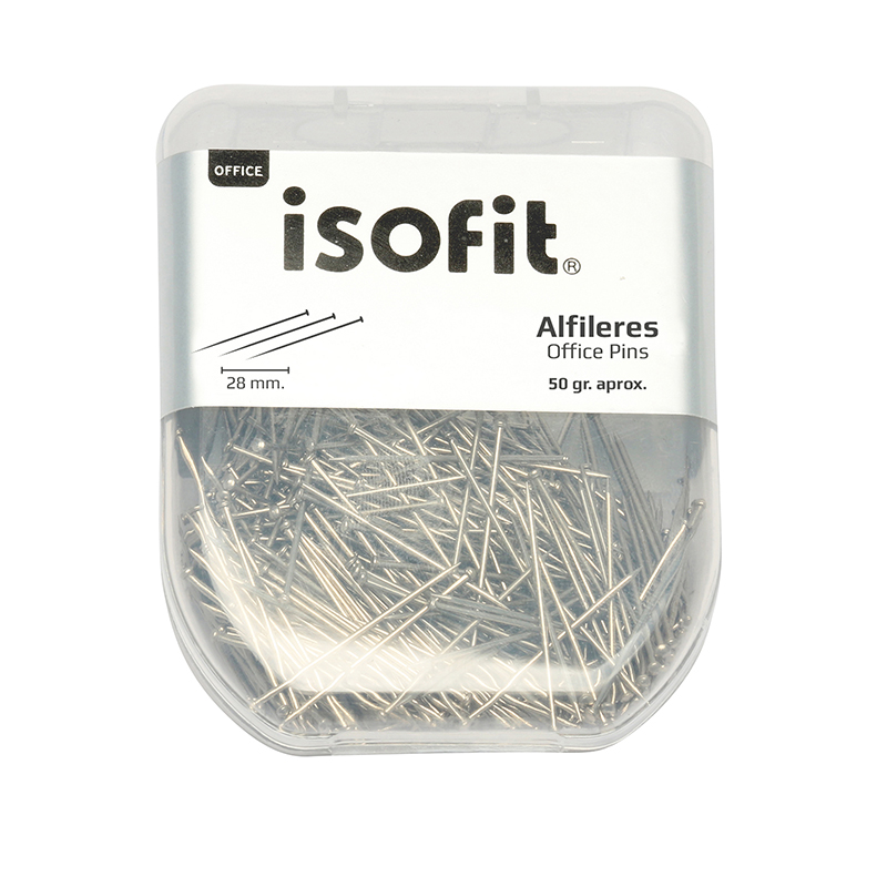 ALFILER METALICO 25 MM CROMADO CAJA UNIDAD 50 GR