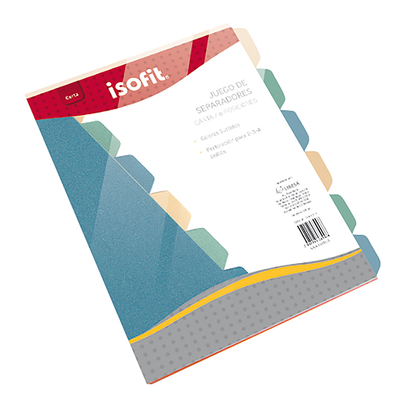 SEPARADOR ISOFIT CARTA 6 POSIC.D/Cartulina   