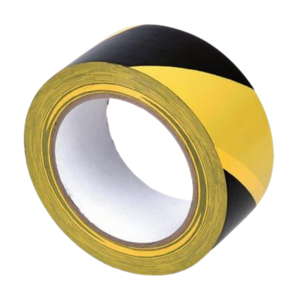 Cinta Delimitadora PVC Amarillo y Negro 48mm x 33m