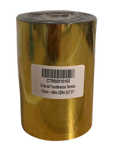 [NZ-00052] Cinta de Transferencia Térmica (TTR) 110mm x 450m Cera Out C1"