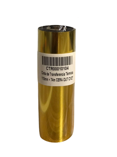 [NZ-00054] Cinta de Transferencia Térmica (TTR) 110mm x 74m Cera Out C1/2"