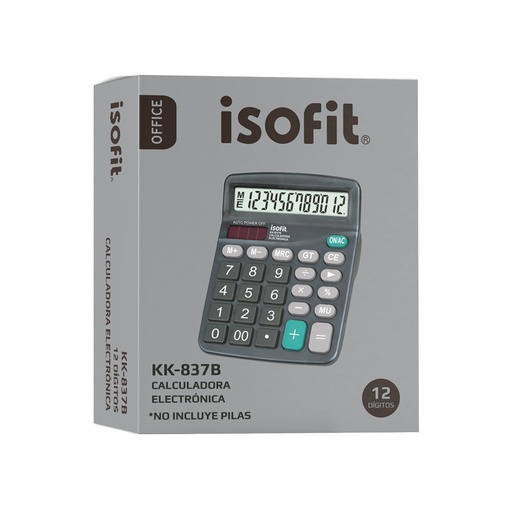 [36641-2] CALCULADORA ISOFIT 12 DIGITOS