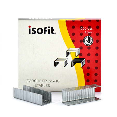 [28257-K] CORCHETES ISOFIT 23/12 DE 1000 RAPID PARA 90 HOJAS