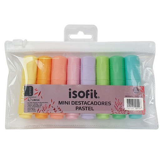[34514-8] DESTACADOR PASTEL MINI 6 COLORES