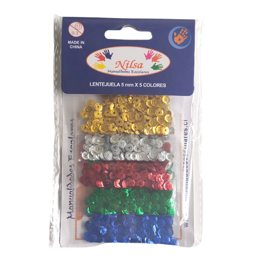 [44203] LENTEJUELAS COLORES SURTIDOS SET 10 BOLSAS