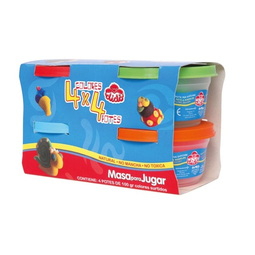 [45679] MASA PARA MOLDEAR SET 4 COLORES SURTIDOS 100 G