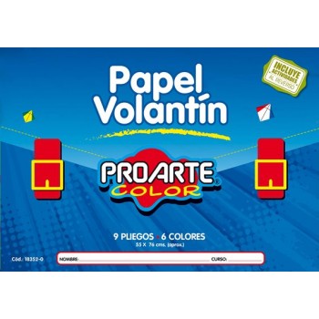 [18352-0] PAPEL VOLANTIN DIF. COLORES PLIEGO