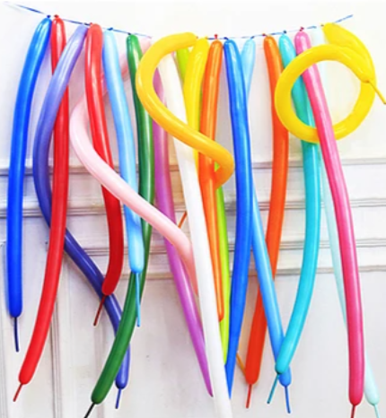 [80067] BOLSA DE GLOBOS LARGOS COLORES